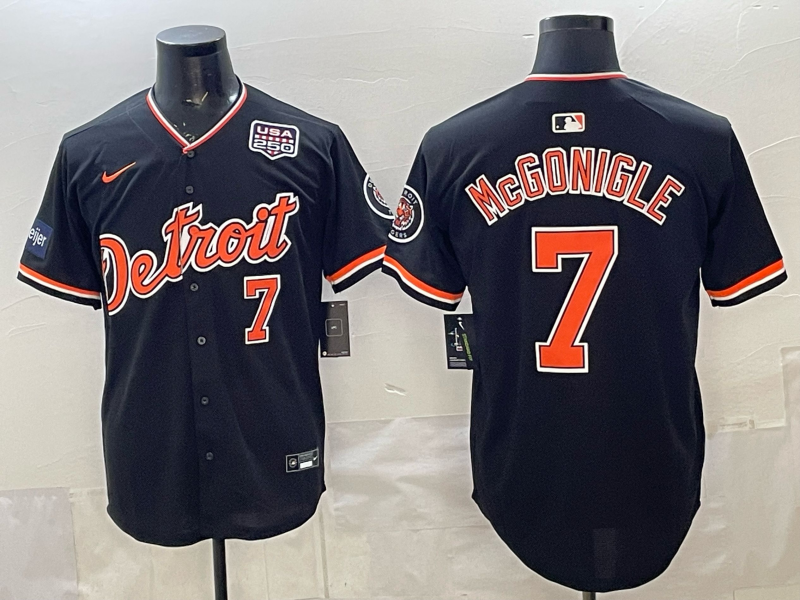 Men Detroit Tigers #7 McGonigle black Nike 2026 MLB Jersey 04010013->->MLB Jersey